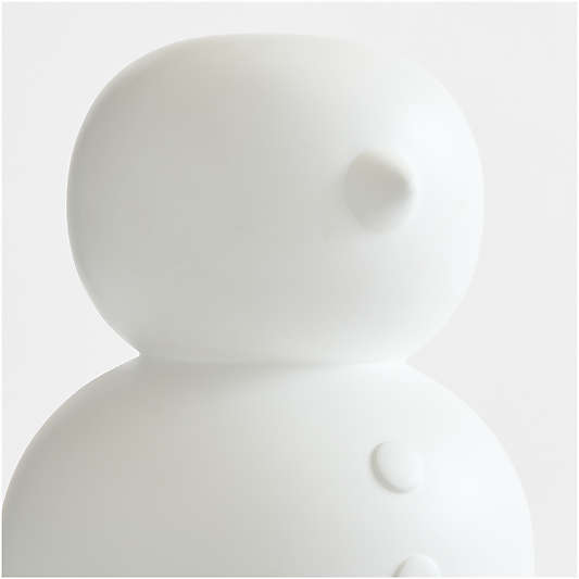 White Fiberstone Front Porch Outdoor Snowman 27"