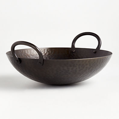View Feast Hammered Iron Serving Bowl with Handles details