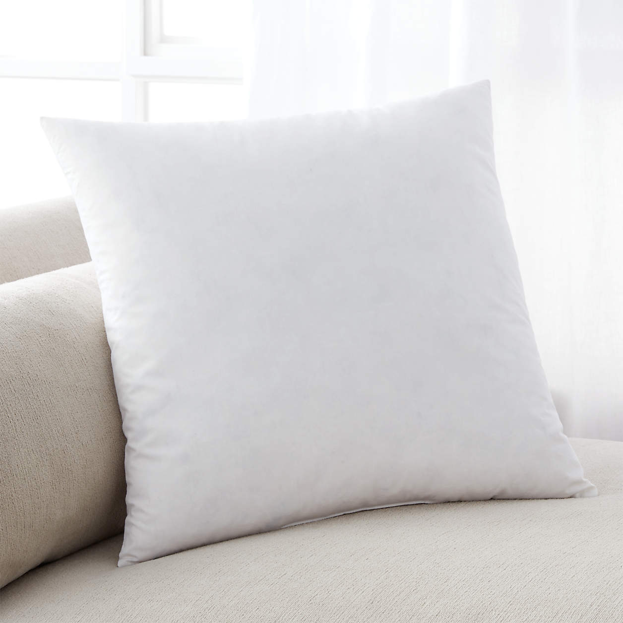 FeatherDown Square Pillow Inserts Crate & Barrel
