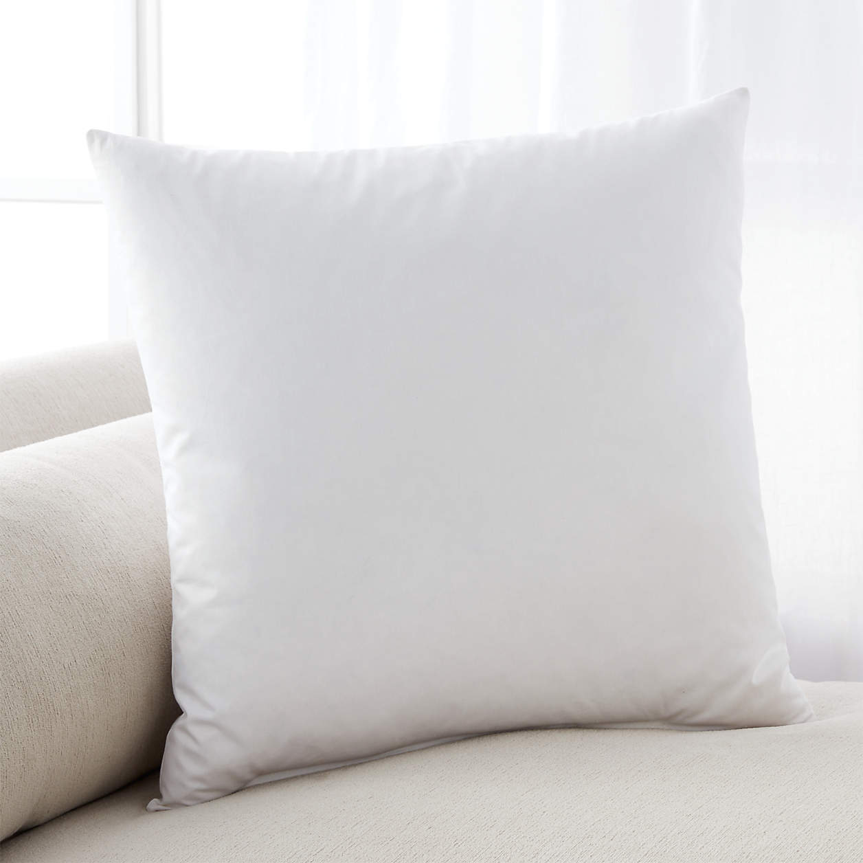 Feather-Down Square Pillow Inserts | Crate & Barrel