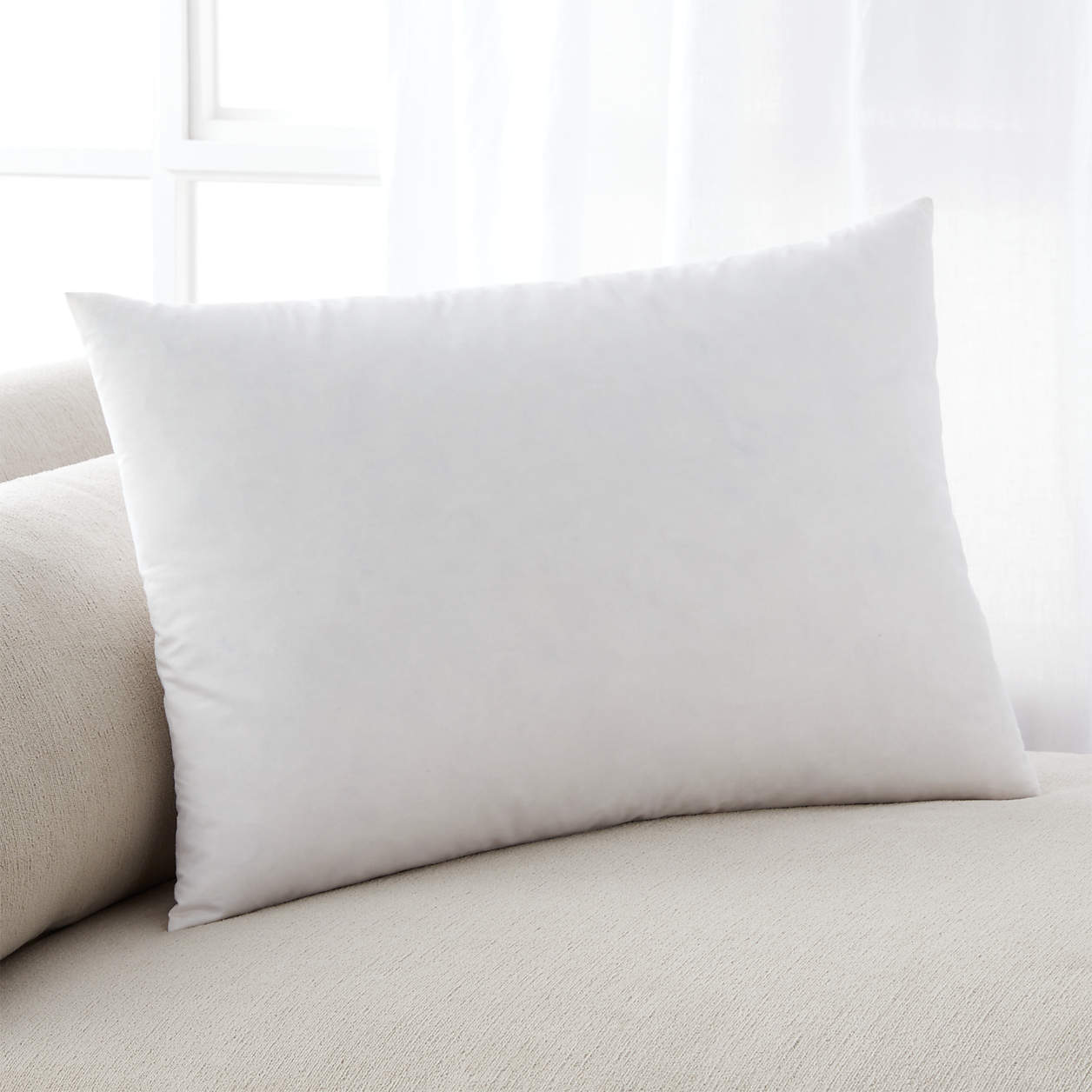 Feather Rectangular Pillow Inserts | Crate & Barrel