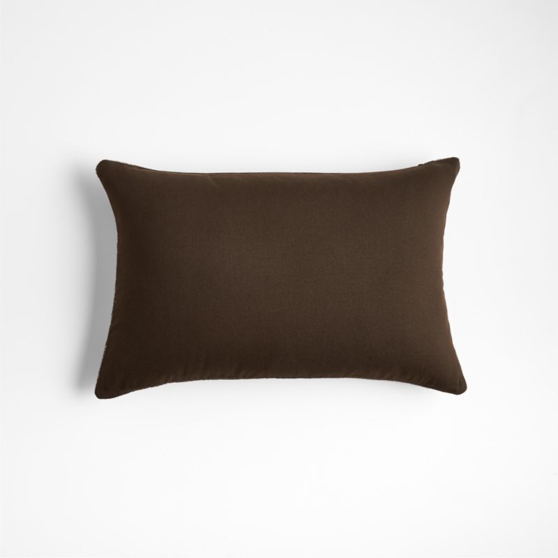 Fedo Wool Blend 22"x15" Deep Brown Throw Pillow with Feather Insert - image 3 of 7