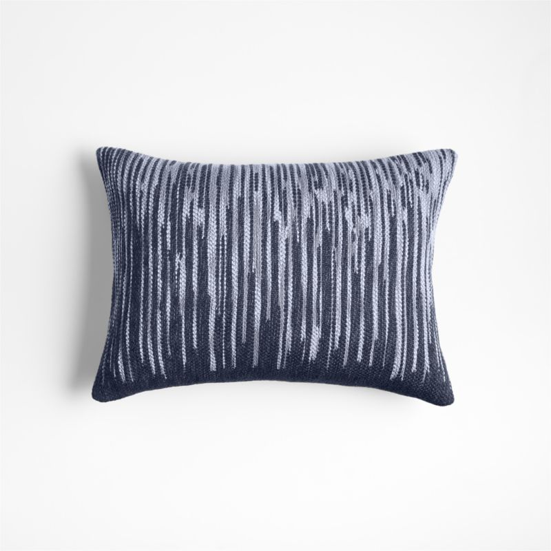 Fedo Wool Blend 22"x15" Indigo Blue Throw Pillow Cover - image 0 of 6