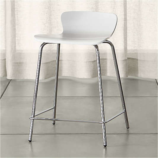 Felix White Counter Stool