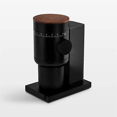 Fellow Opus 2 Conical Burr Grinder in Matte Black with Walnut Accents