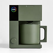 Ratio Eight Series 2 Linen White and Walnut Coffee Maker with Thermal and Glass Carafe