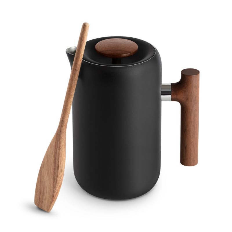 Fellow Clara French Press Matte Black with Walnut Accents - image 4 of 7