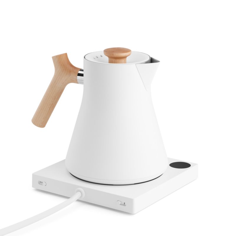 Fellow Corvo EKG Electric Tea Kettle in Matte White with Maple Accents - image 2 of 5