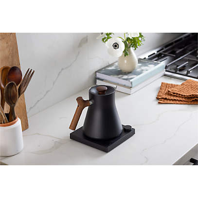 Matte Black with Walnut Accents Corvo EKG Electric Kettle, Luxury Tea  Gifts