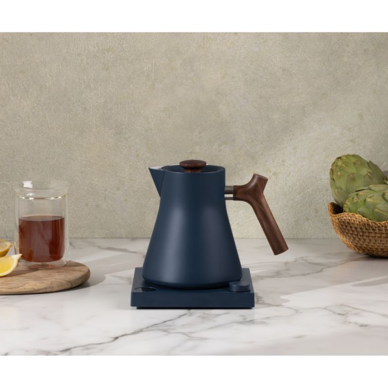 Fellow Corvo EKG Electric Tea Kettle in Stone Blue with Walnut Accents - image 3 of 9