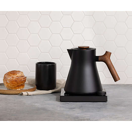 Fellow Corvo EKG Pro Studio Electric Tea Kettle Matte Black with Walnut Accents