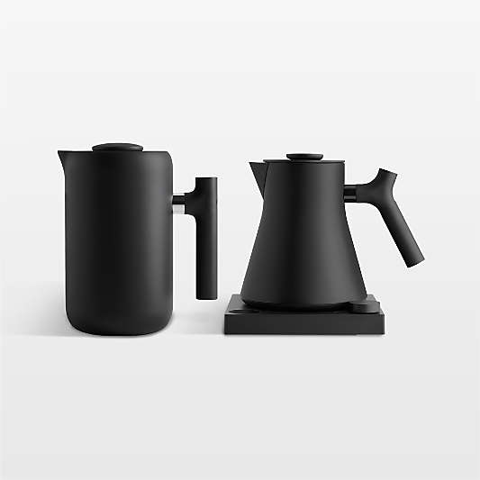 Fellow Matte Black Clara French Press and Corvo EKG Kettle Bundle