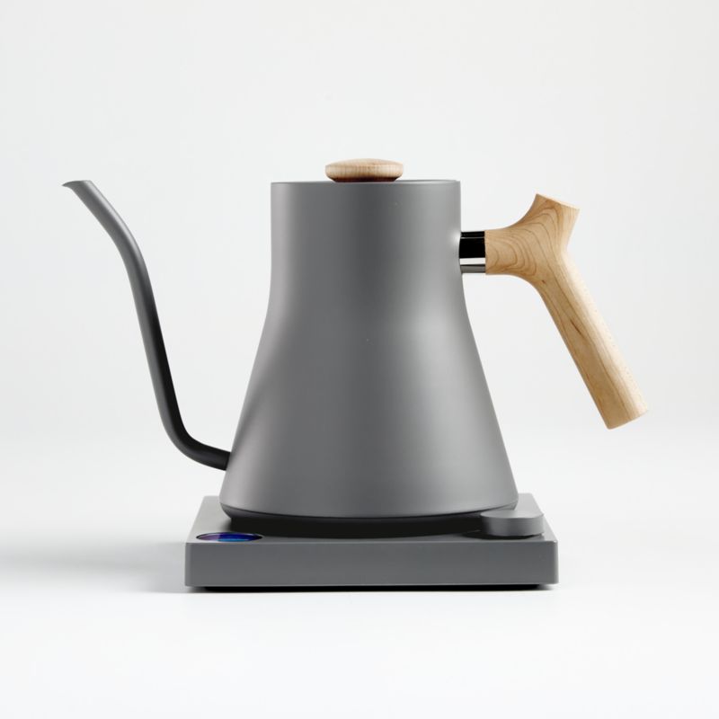 Stagg EKG Electric Kettle 0.9L - Matte White with Maple Accents