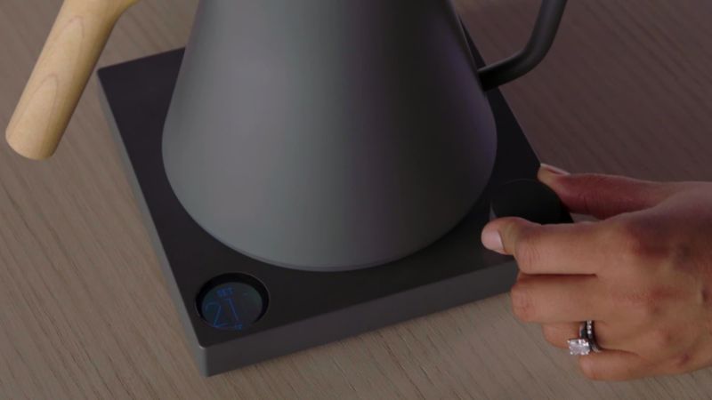 Play Fellow Stagg EKG Electric Tea Kettle Slate Grey with Maple Accents - video 1 of 1