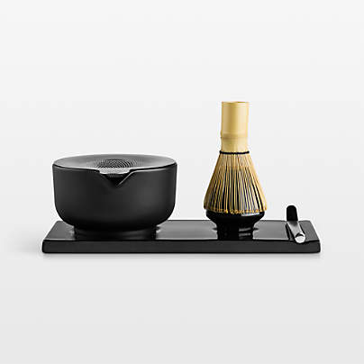 Fellow Matcha Black Bowl & Bamboo Whisk Set