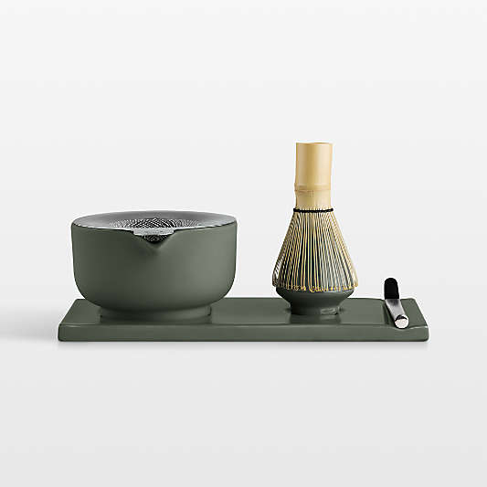 Fellow Matcha Woodland Bowl & Bamboo Whisk Set