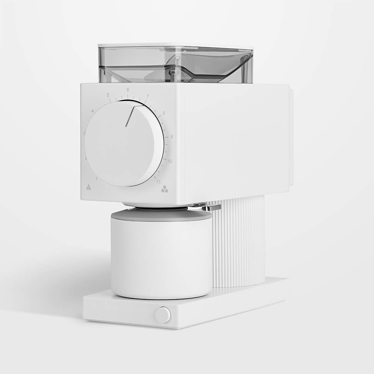 Fellow Ode Gen2 Matte White Brew Coffee Grinder + Reviews Crate & Barrel