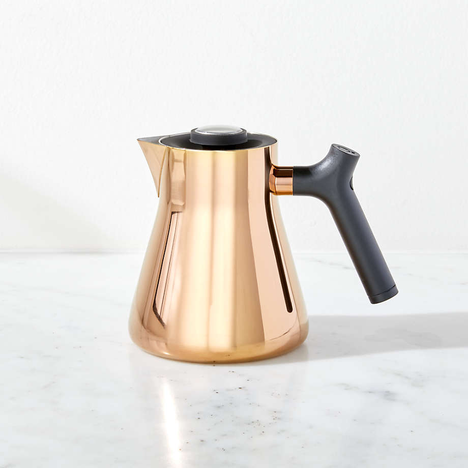 Fellow Raven Copper Stovetop Kettle + Tea Steeper | Crate & Barrel