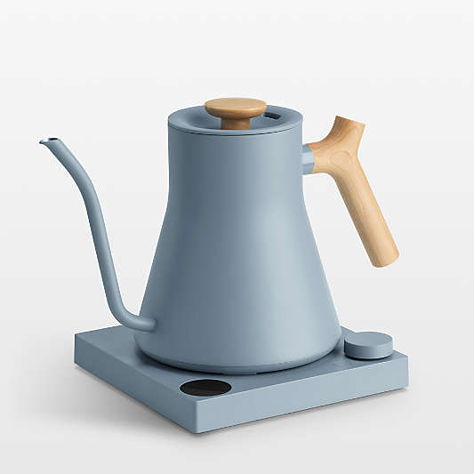 Fellow Stagg EKG Pro Electric Kettle in Hazy Blue with Maple Accents