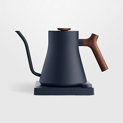 View Fellow Stagg EKG Pro Electric Tea Kettle in Stone Blue with Walnut Accents details