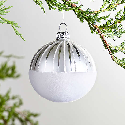 White Felt Ball Ornament