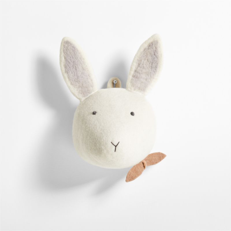 Felt Bunny Animal Head Wall Decor + Reviews | Crate & Kids