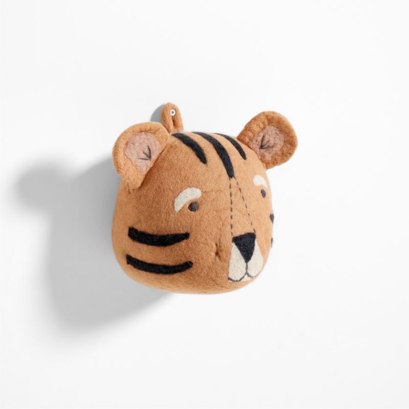 Felt Tiger Animal Head Wall Decor