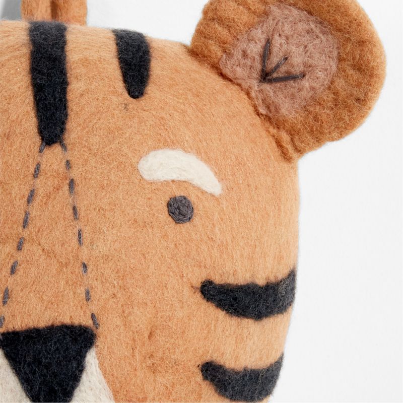 Felt Tiger Animal Head Wall Decor