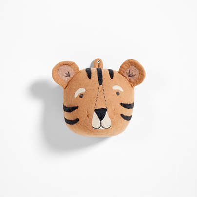 Felt Tiger Animal Head Wall Decor