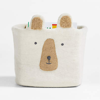 Bear Felt Shelf Storage Bin