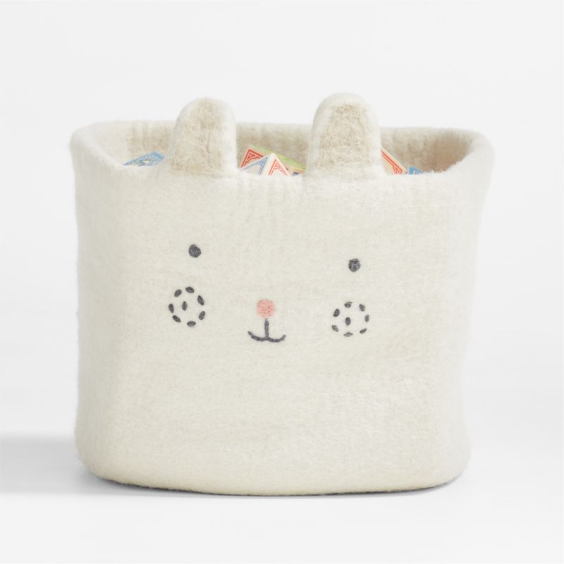 Bunny Felt Shelf Storage Bin