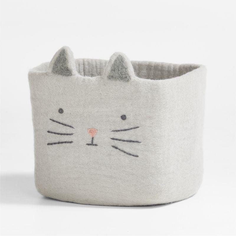 Cat Felt Shelf Storage Bin, Set of 4 - image 4 of 6