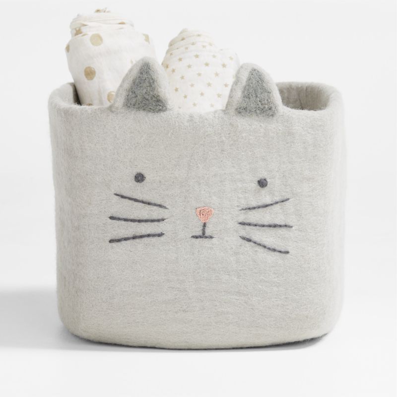 Cat Felt Shelf Storage Bin, Set of 4 - image 0 of 6