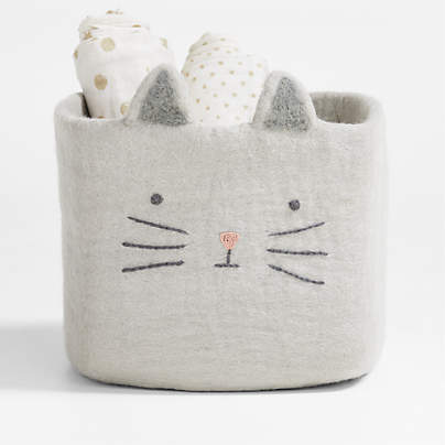 Cat Felt Shelf Storage Bin