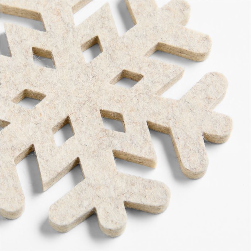 Felt Snowflake Coasters, Set of 4 - image 1 of 2