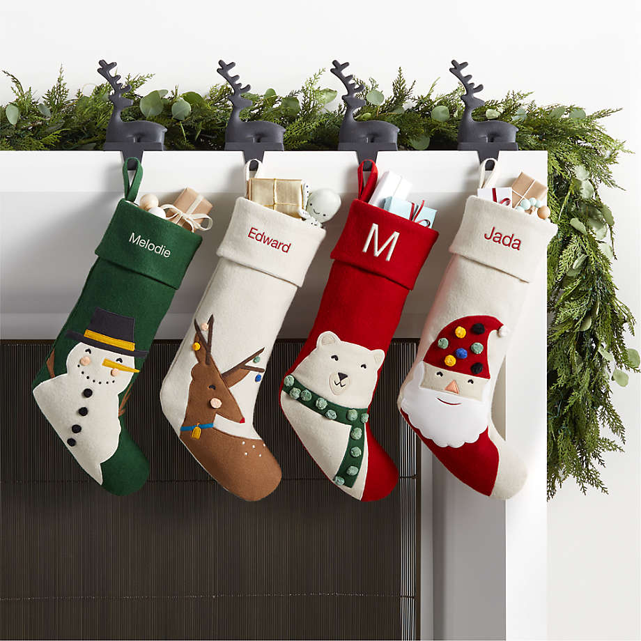 Modern Santa Felt Christmas Stocking