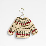 Felted White Sweater Christmas Tree Ornament