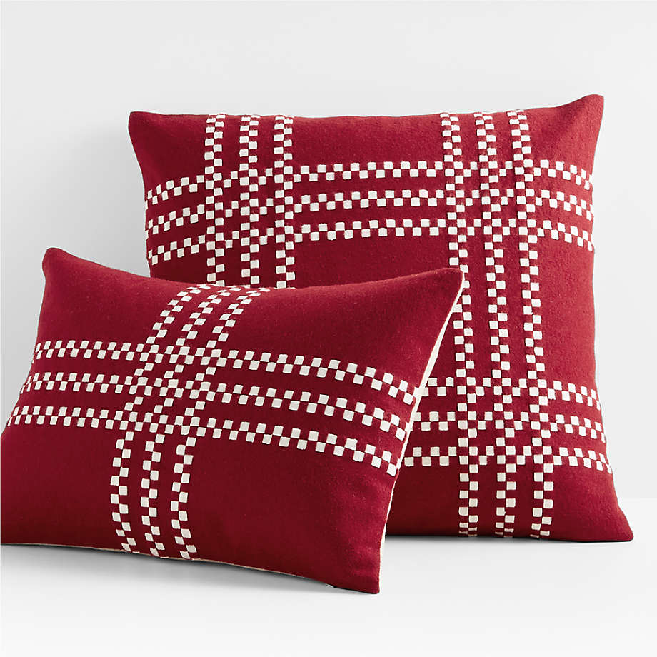 Red White Mud Cloth Pattern Throw Pillow With Insert – Reflektion