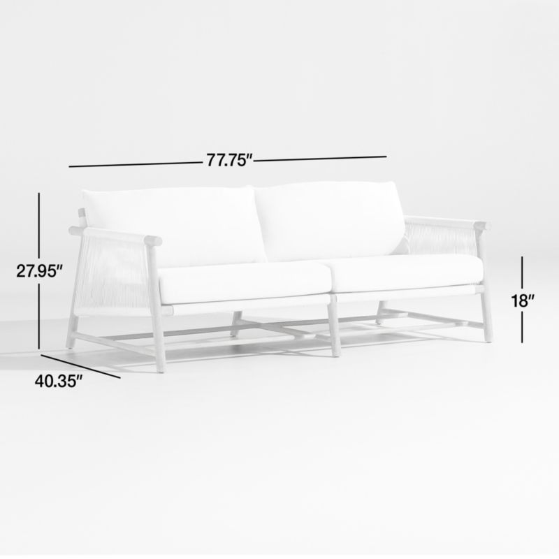 View Fen 77" Outdoor Sofa - image 3 of 13