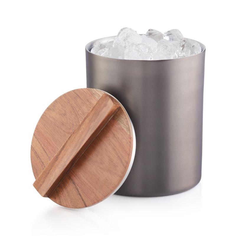 Fenton Graphite and Wood Ice Bucket - image 7 of 10