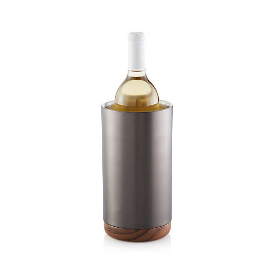 Fenton Graphite and Wood Wine Cooler