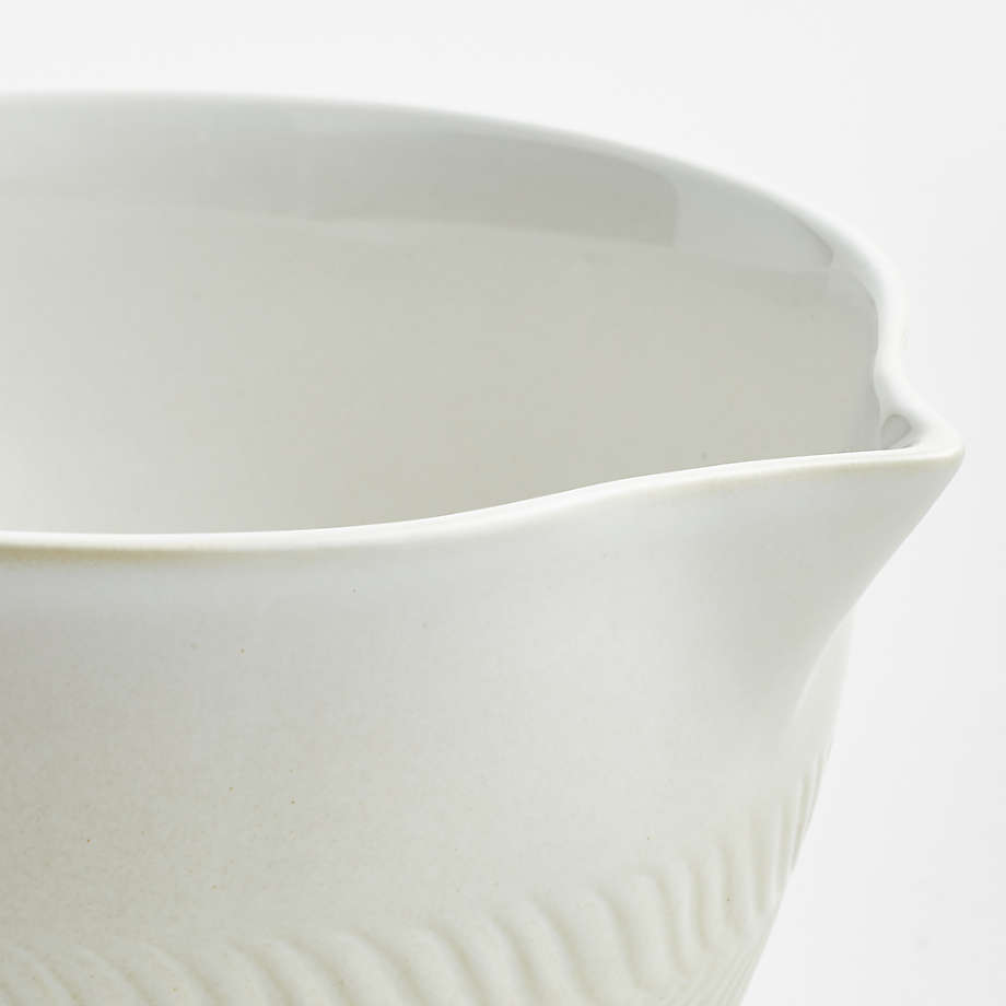 Fern Mid-Century Modern Large White Ceramic Mixing Bowl + Reviews