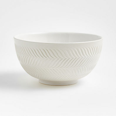 View Fern Medium White Ceramic Mixing Bowl details