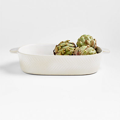 View Fern Large White Ceramic Baking Dish details