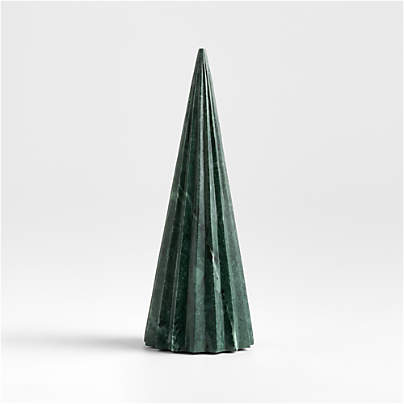 Fern Green Fluted Marble Holiday Tree, Large 12"