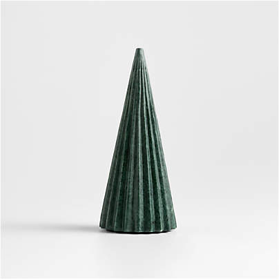 Fern Green Fluted Marble Holiday Tree, Medium 8"