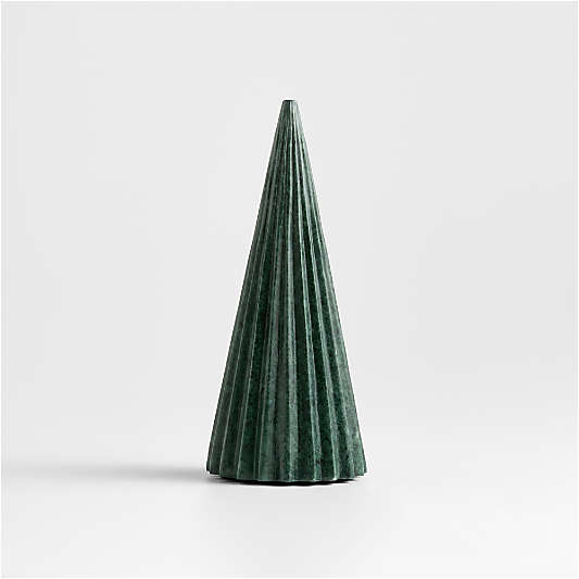 Fern Green Fluted Marble Holiday Tree, Medium 8"