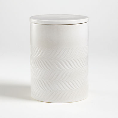 View Fern Large White Ceramic Canister details