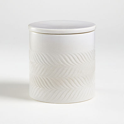 View Fern Medium White Ceramic Canister details