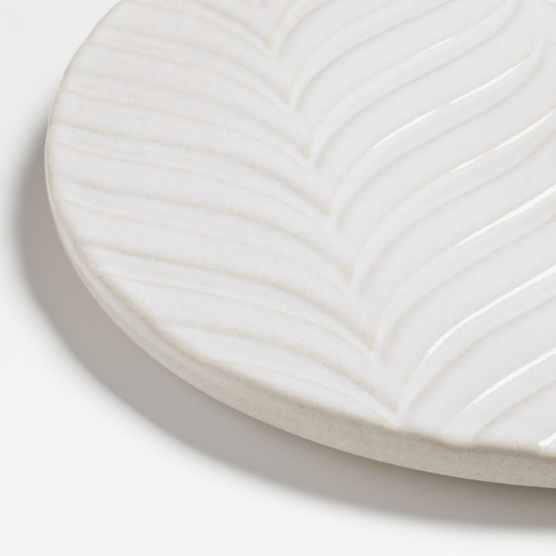 Fern White Ceramic Trivet - image 1 of 3